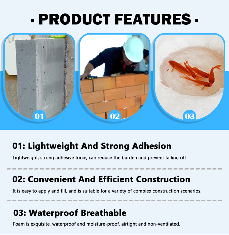 Free Sample High Quality 750ml Polyurethane Foam Construction Expanding Waterproof PU Spray Foam