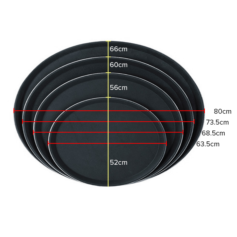 Wholesale Restaurant Food Coffee Shop Party Oval Fibre Glass Serving Trays