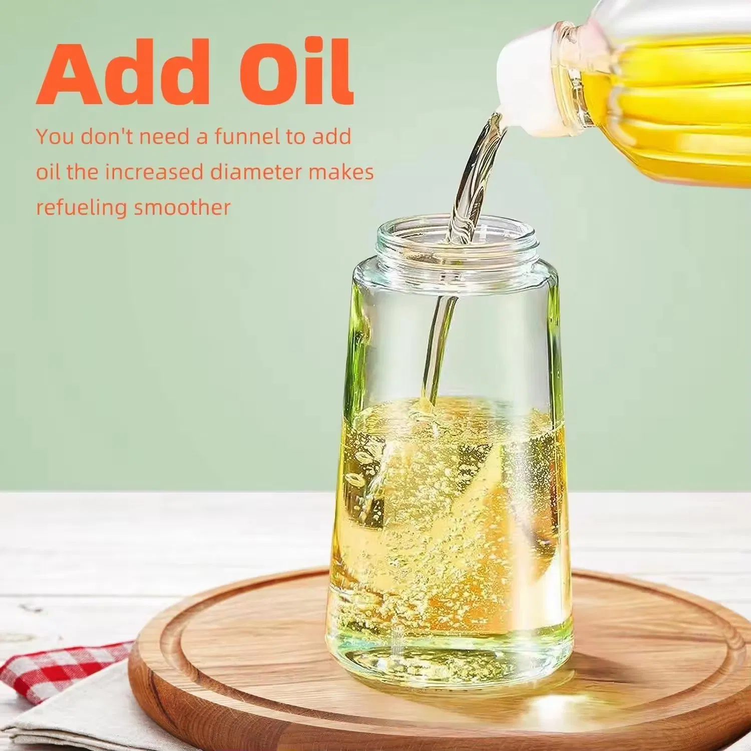 Ifan High Quality Kitchen Tools Glass Oil Spray Bottle Wholesale Olive Spray 470ml Oil Dispenser Oil Spray Bottle for Cooking