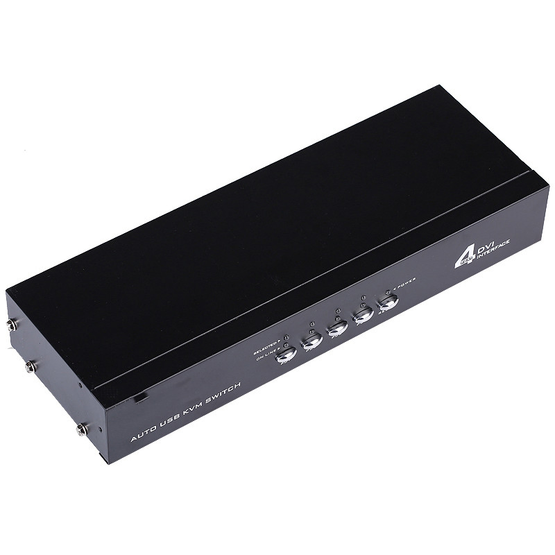 4-портовый DVI KVM-коммутатор с беспроводной клавиатурой и мышью