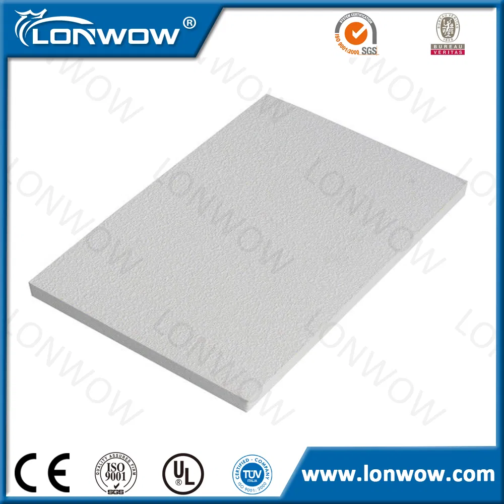 Decorative Material Soundproof Fiberglass Drop Ceiling Tiles