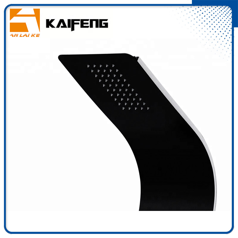 Black Aluminum Shower Panel with Jets (LN-A79)
