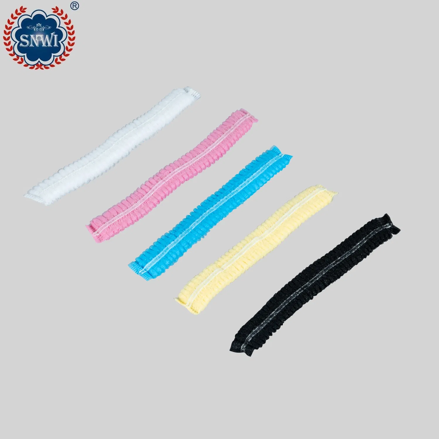 CE Disposable Nonwoven Strip Bouffant Head Cover Hair Net Nurse Mop Cap