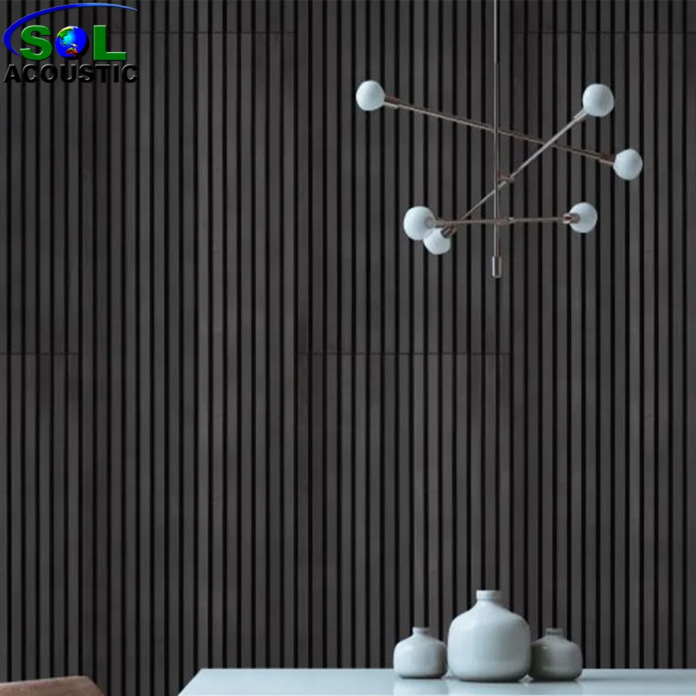 Sol Acoustic Wooden Wall Foam Panels Soundproof Wood Slat Acoustic Wall Panels