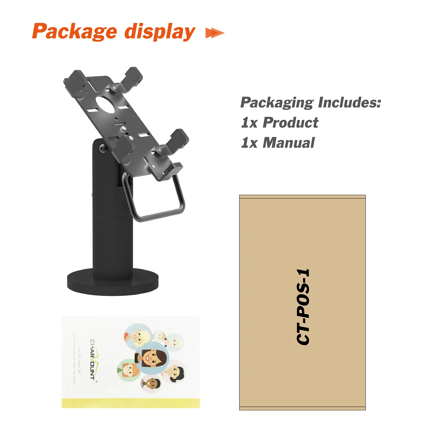 OEM Chinese Factory Swivel and Tilt POS Holder with Cable Management for Shop