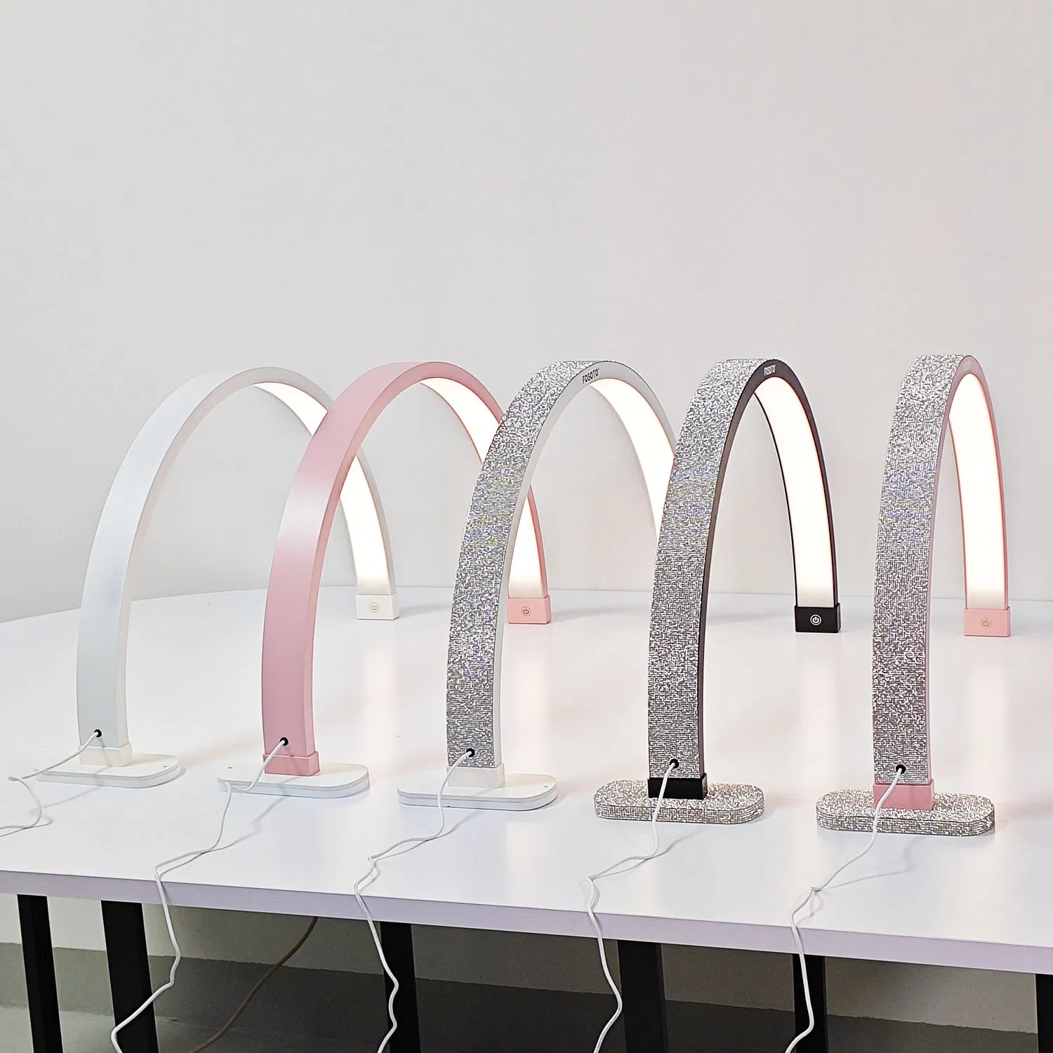 Professionals UV Beauty Products for Nails Manicure LED Nail Art Lamp Half Moon Desk Light Manicure Light with Rhinestones for Tattoo Salon