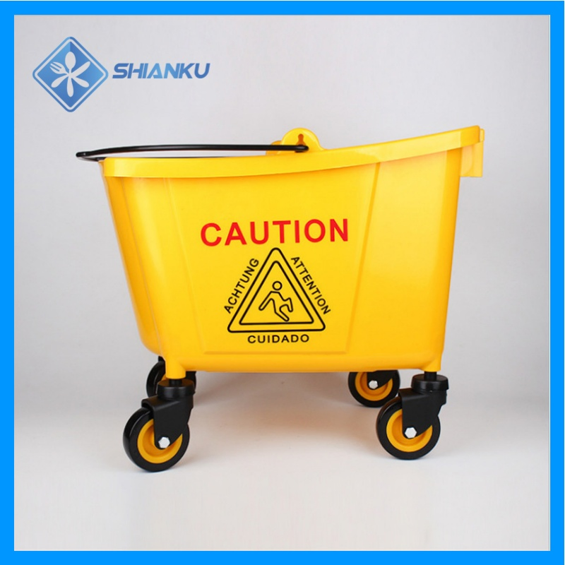 Shianku Squeeze Mop Bucket with Wheels 32L Bucket Truck and Wringer
