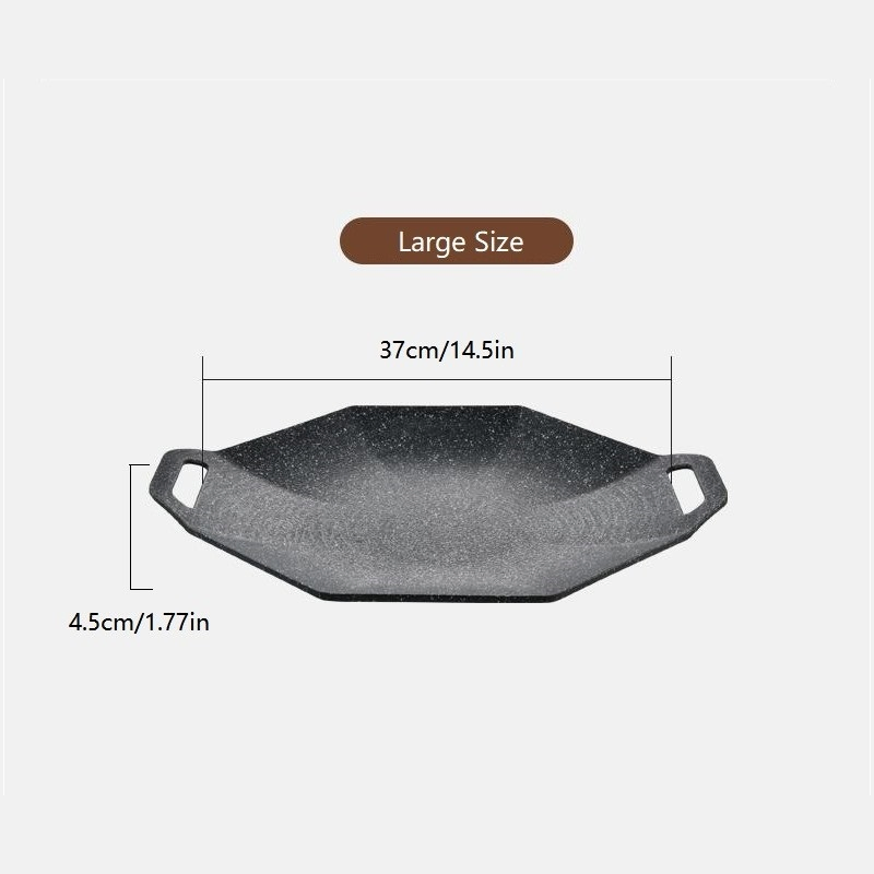 Non-Stick Round Grilling Pan for Stove Top Induction Cooker