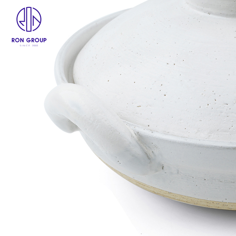 Wholesales Price Cookware Clay Pot Ceramic 10.5′ ′ Soup Pot Kitchenware for Hotle Restaurant Wedding