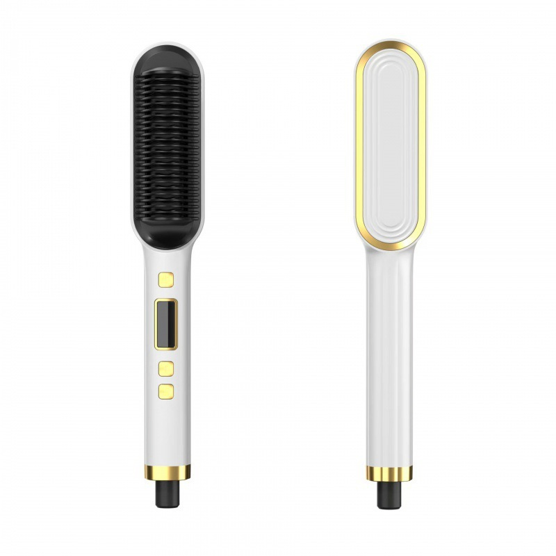 Professional Women′ S Hairstyle Ionic Hair Straightener Comb with 3 Temperature Settings & LED Screen