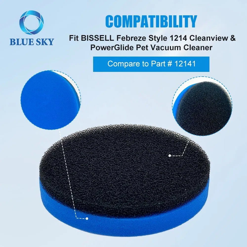 #12141 Foam and Felt Filter Replacement for Bissells Febreze Style 1214 Cleanview & Powerglide Pet Vacuum Cleaner