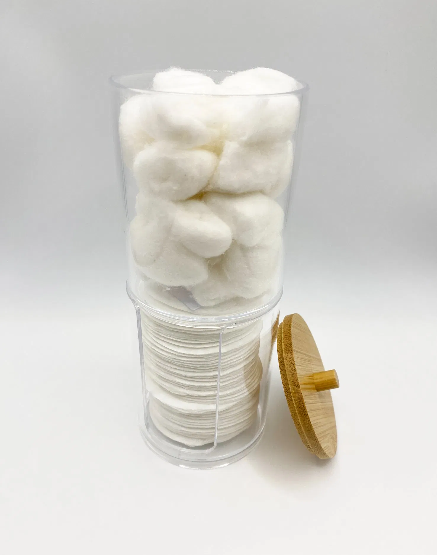 Promotional Gift Makeup 2 in 1 Q-Tip and Cotton Pad Jar Kit