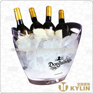 China Made High Quality Transparent Plastic Oval Ice Bucket