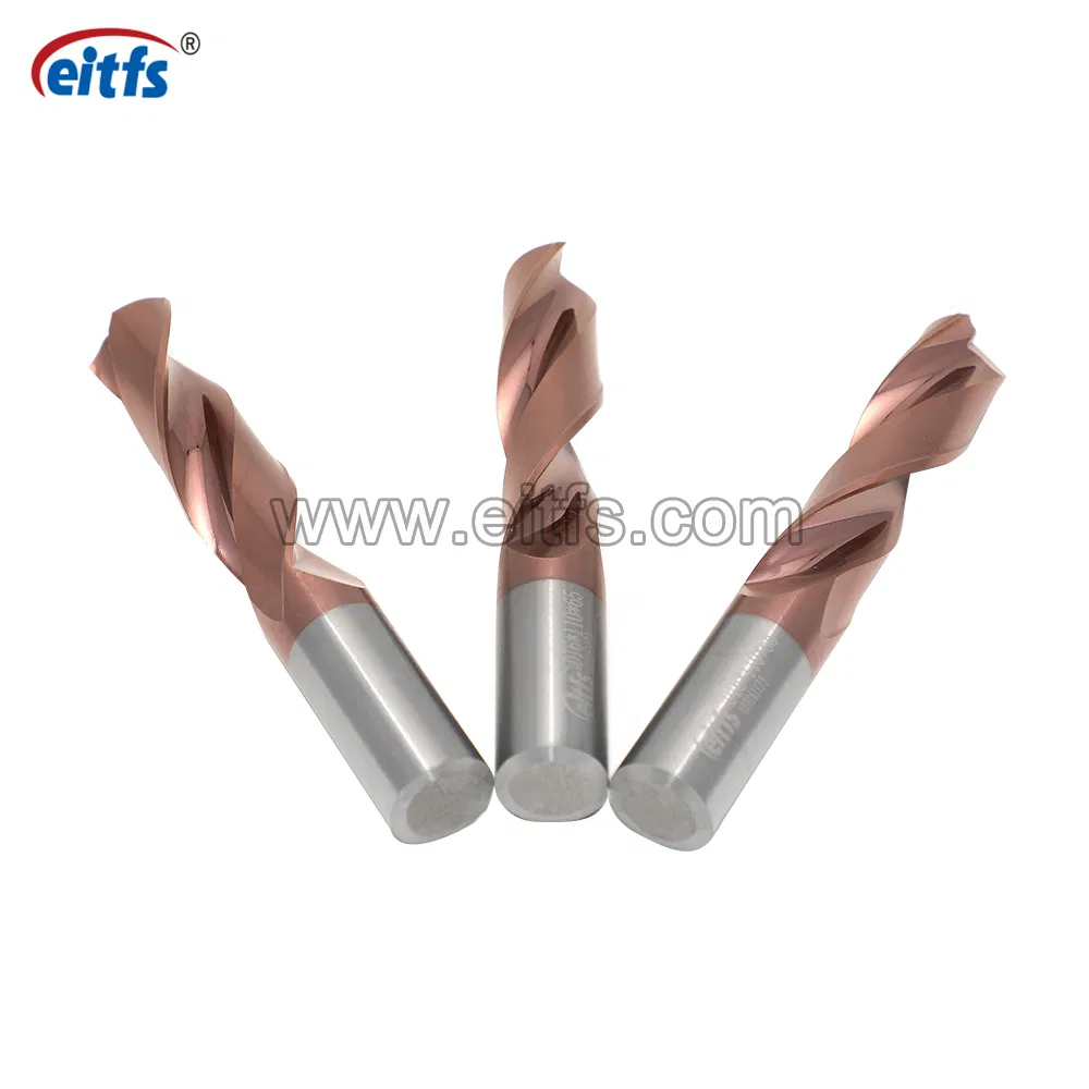 2 Flute CNC Tungsten Carbide Coolant 3D Tialn Coating Twist Drill Bit for Matel Stainless Steel