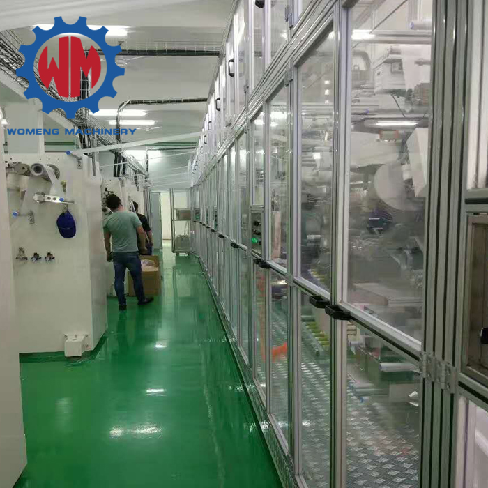 Full Servo Automatic Underpad Making Machine Pet Pad Production Line Customized