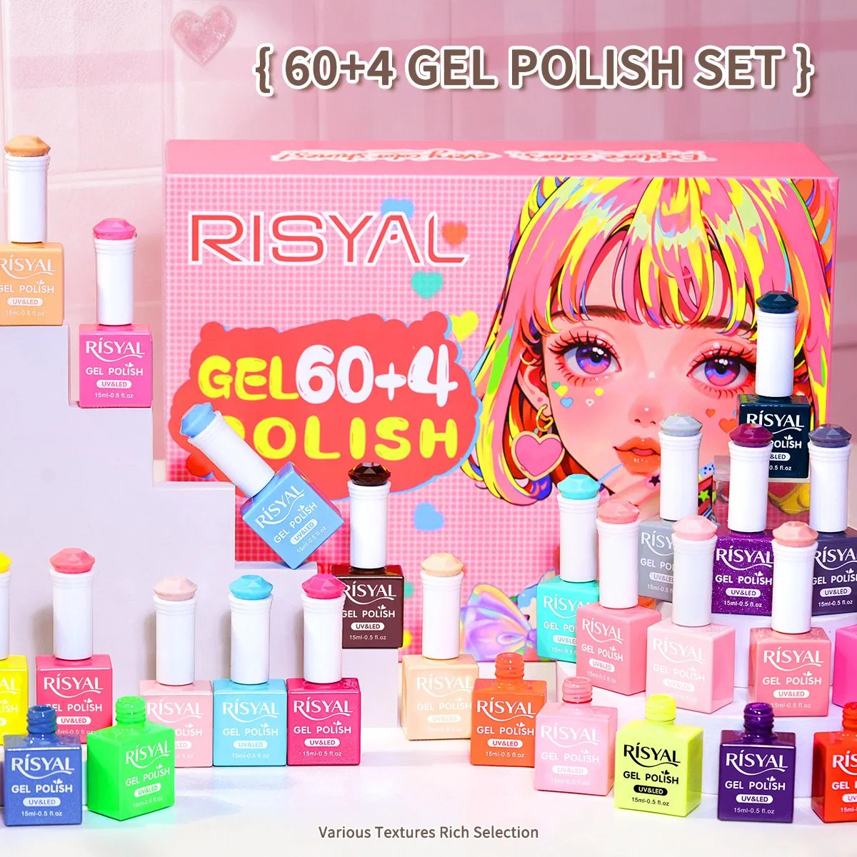 Jinhua Source Factory Customized 8ml Water-Based Nail Polish Quick-Drying Peelable and Transparent Bottle Packed