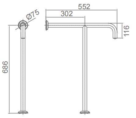 Big Sale Stainless Steel Satin Finished Safety Grab Bar Handicap