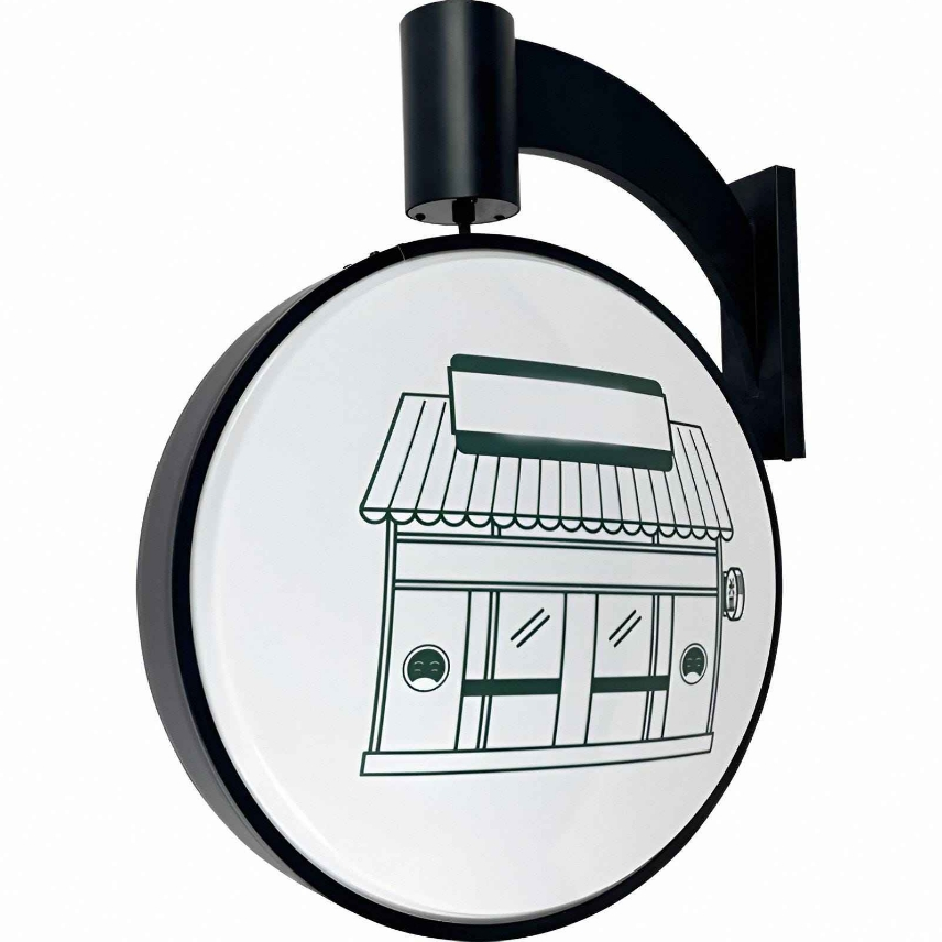 Customizable Round LED Signs 40cm/50cm/60cm Automatic Rotating LED Advertising Light Box
