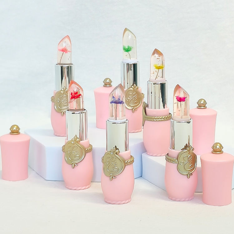 Nutritious Waterproof Lip Balm with Fashionable Flower Design