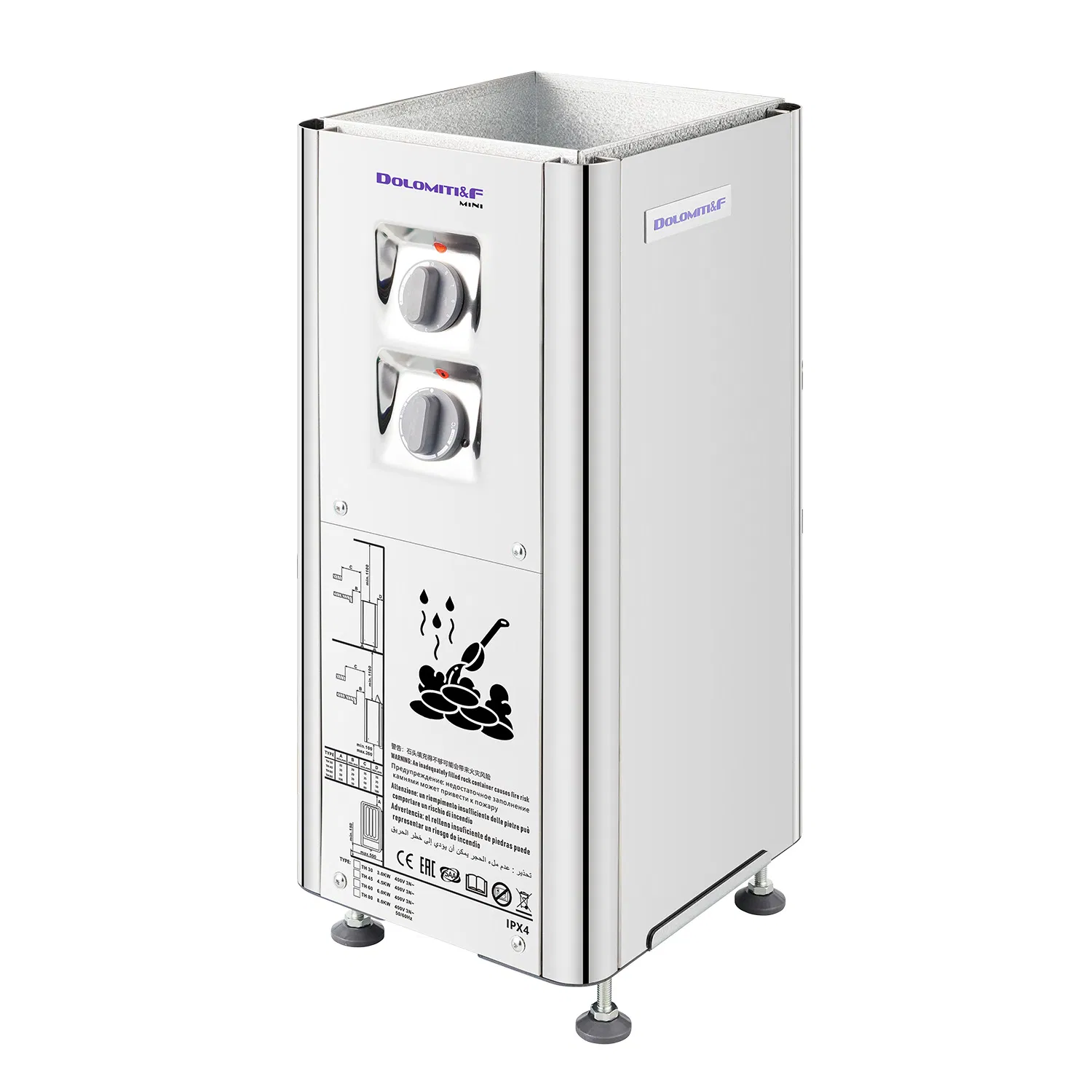 Обогреватель для сауны MINI TH30, 3 кВт, нержавеющая сталь