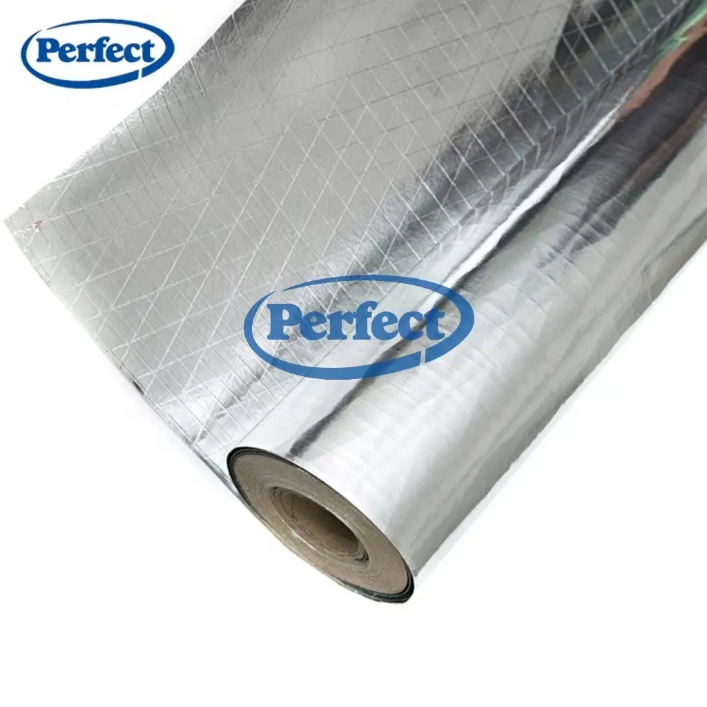 Perfessional Thermal Foil Supplier Reinforced Aluminum Foil Double Sided Alu Foil Scrim Kraft Foils