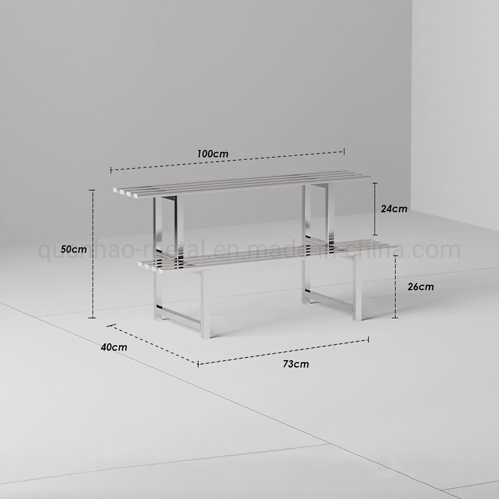 2 Layer Stainless Steel Flower Rack Plant Stands