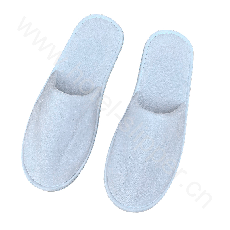 Hotel Guest Room Slippers Velour Customized Cotton Hotel Slipper