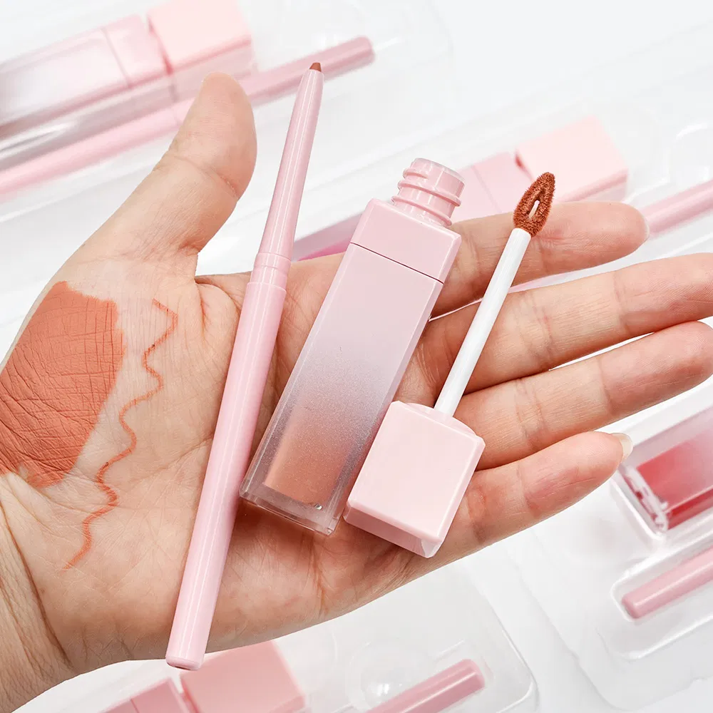 2in1 Lipstick and Lipliner Makeup Set Private Label Liquid Lipstick Lip Liner Combo