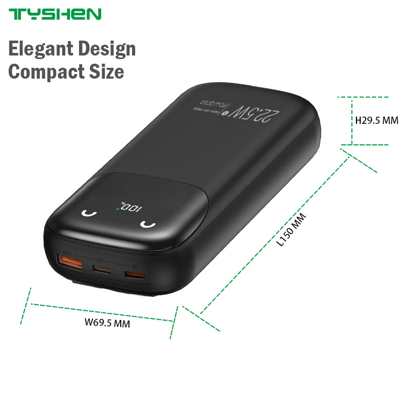 20000mAh Power Bank 22.5W/Pd20W/Pd18W Available with USB / Type-C / Lightning Cables