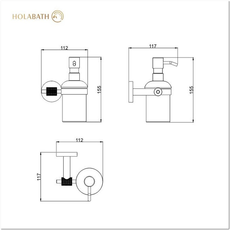 Stainless Steel Soap Dispenser and Holder Set Leak-Proof Liquid Soap Container System