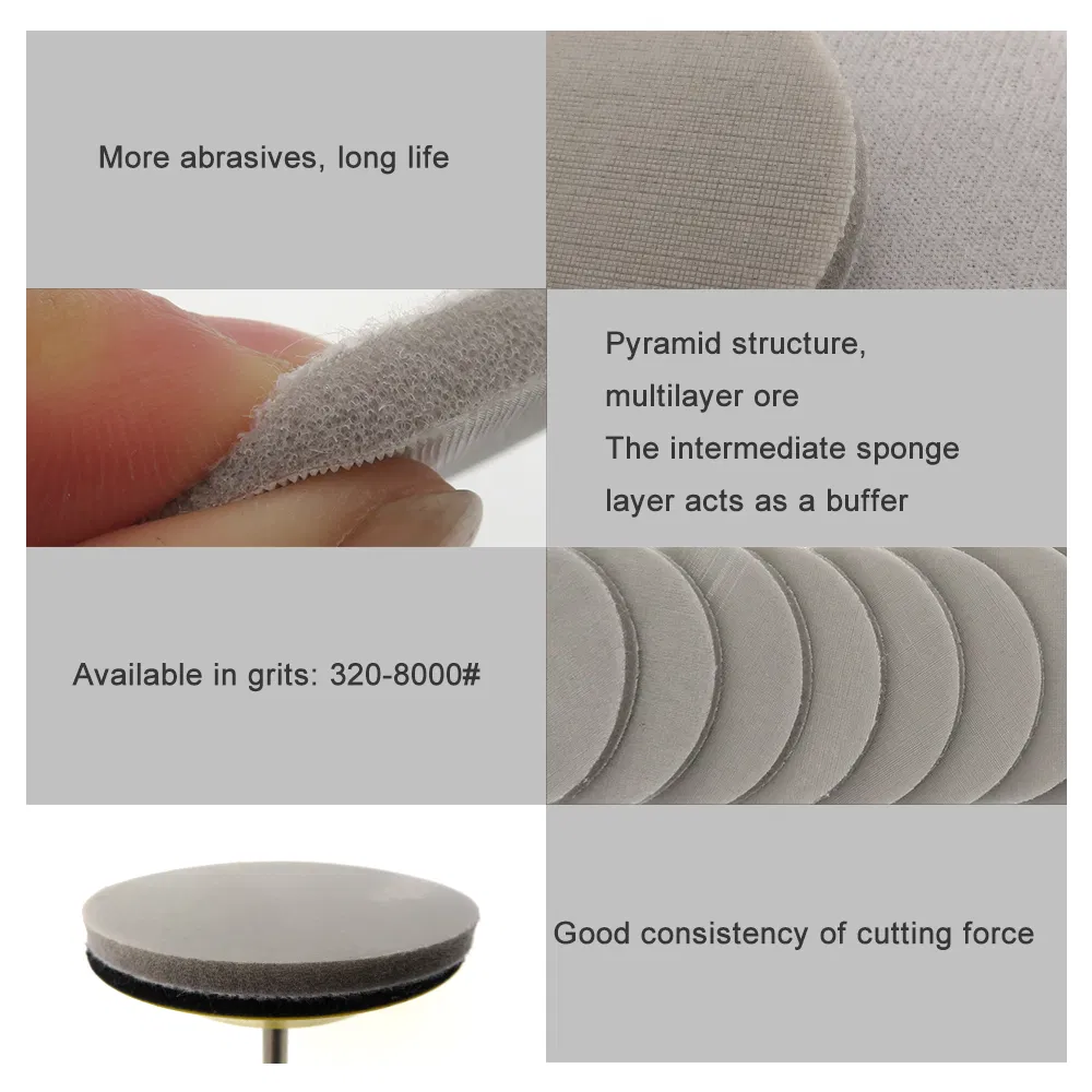 3 Inch 75mm 600grit Hook and Loop Aluminum Oxide Sandpaper for Polishing and Grinding