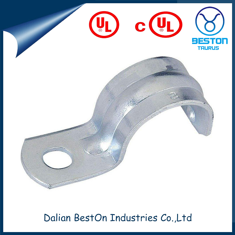 Dalian Beston Mounting Hole Size 9/32" Conduit Fittings Rigid Strap 0.10000 Lbs Tubing Size 3/4" Od One Hole Tubing Clamp with Electro Galvanized Finish