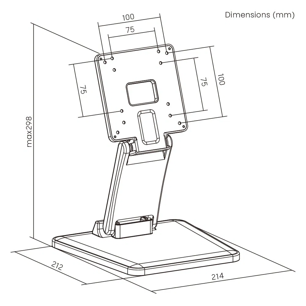 17"-27" 6.5kg Adjustable Touch Screen Monitor Support Desk Mount Economy Spring-Assisted Freestanding Monitor Stand