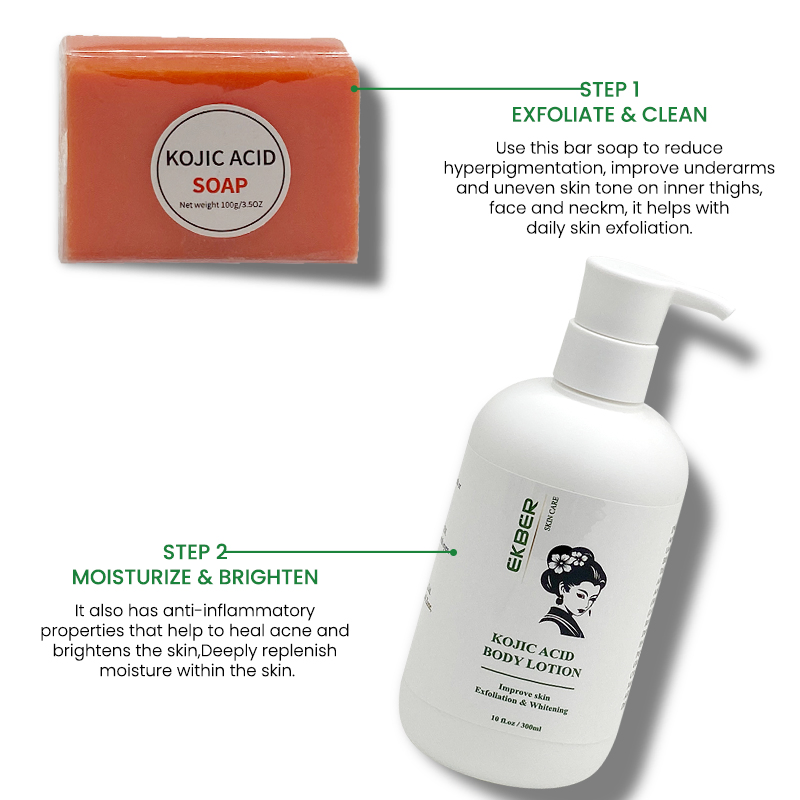 Wholesale Brightening Anti-Acne Remove Black Dark Spot Body Whitening Hyperpigmentation Kojic Acid Soap Kojic Acid Body Lotion