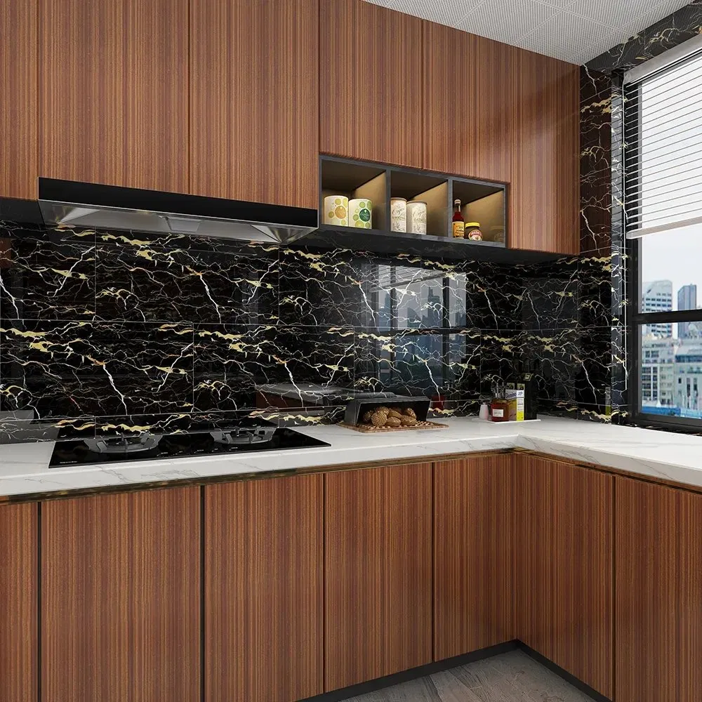 High Adhesion Smooth High Glossy Marble Film Self Adhesive Marble Colour Designed Vinyl Foil Peel & Stick Granite Sheet