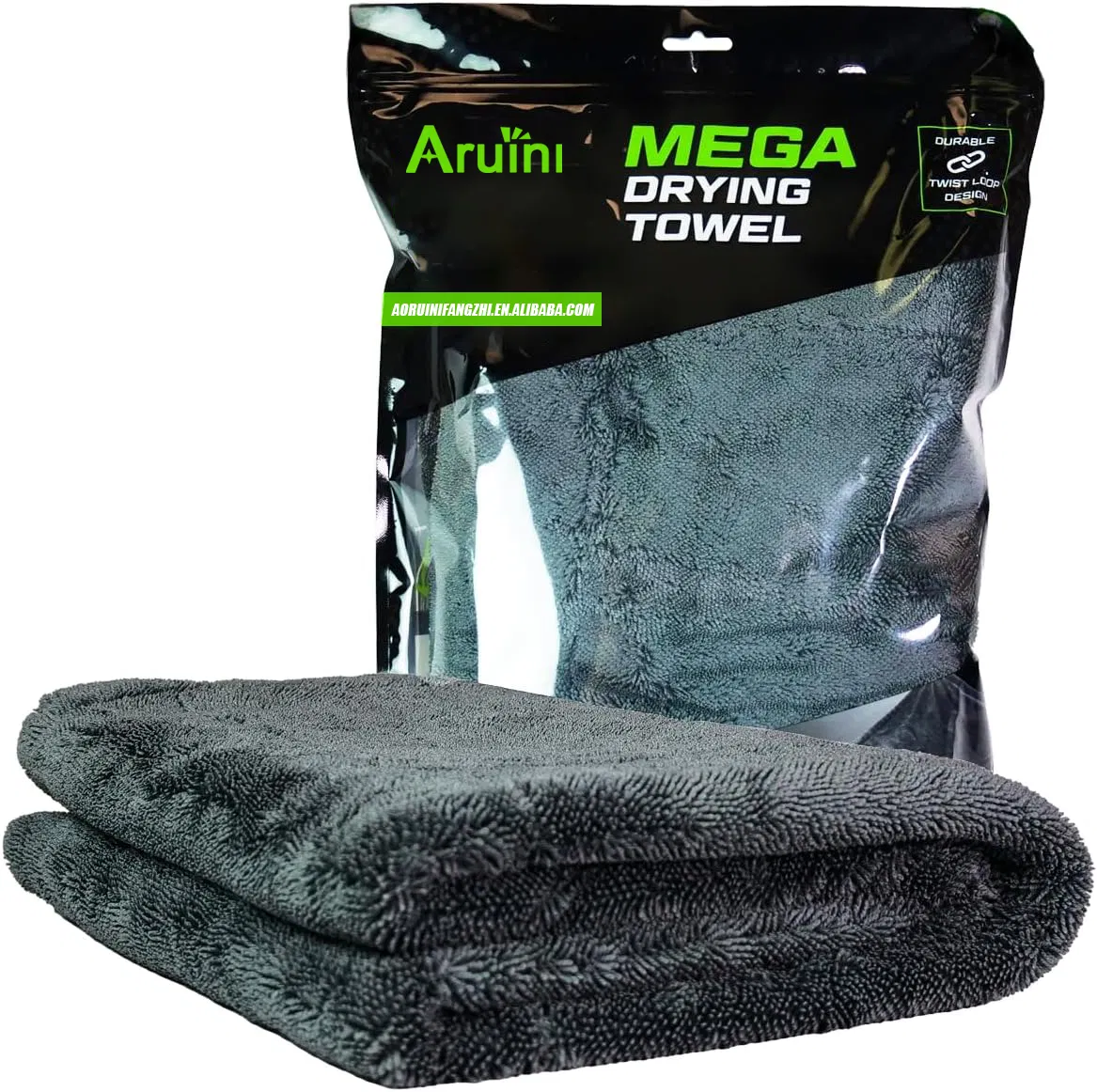 Wholesale Microfiber Twisted Car Wash Towels Double Drying Microfiber 1300GSM Care Detailing Auto Cleaning Super Absorbent Cloth
