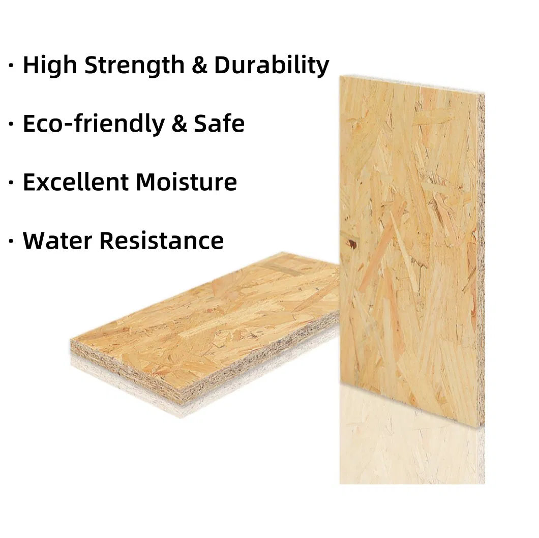 2440mm 2600mm 2800mm 3050mm 3100mm E0 Oriented Strand Laminated Board Melamine Chipboard Plywood/Wooden OSB/Particle Board for Decoration/Furniture