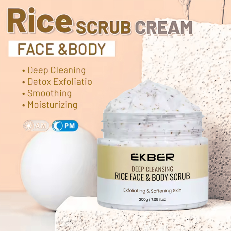 Ekber Wholesale Rice Scrub Cream Smoothing Face and Body Scrub