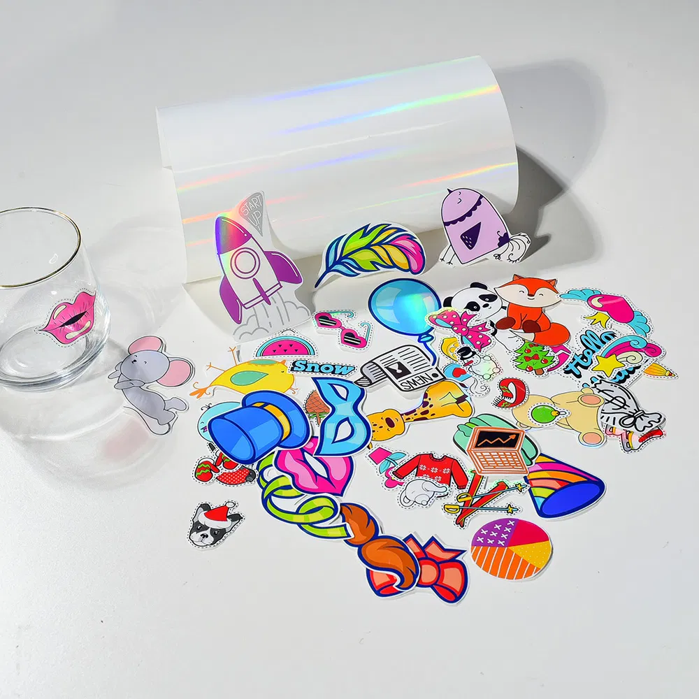 China Wholesale Printable Clear Holographic Adhesive Sticker Paper Waterproof A4 Sheet Inkjet Vinyl Sticker Paper for Laser & Inkjet Printer-