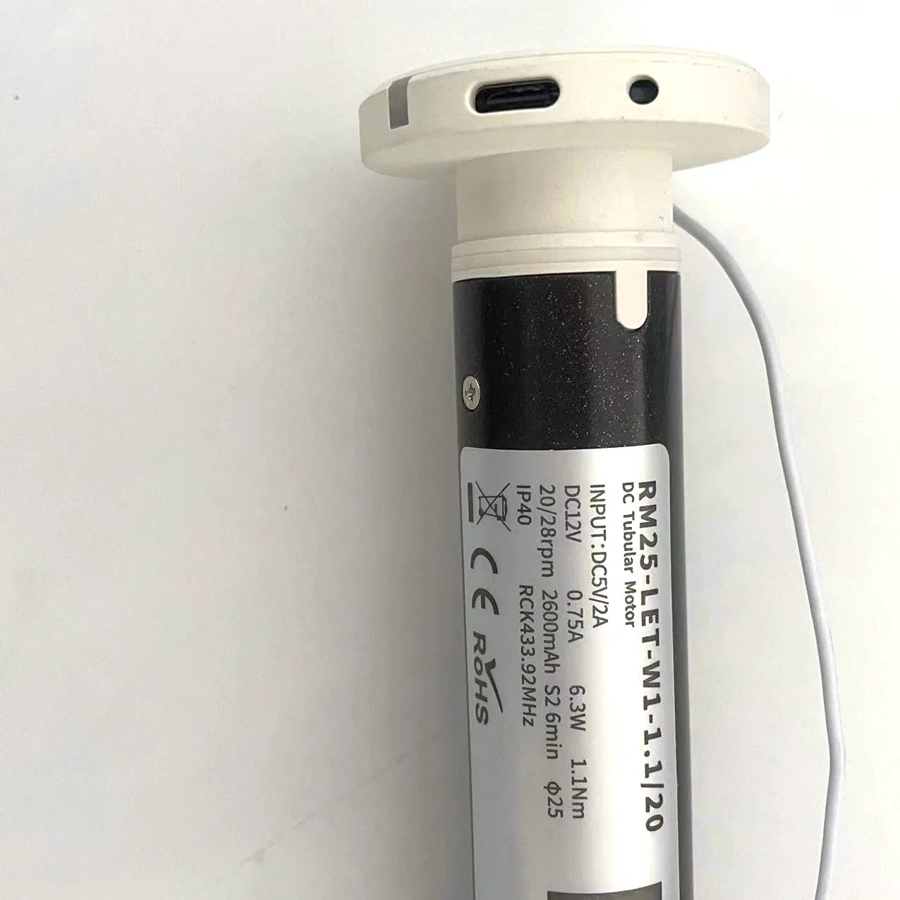 Rechargeable Lithium Battery Tubular Motor for Blinds