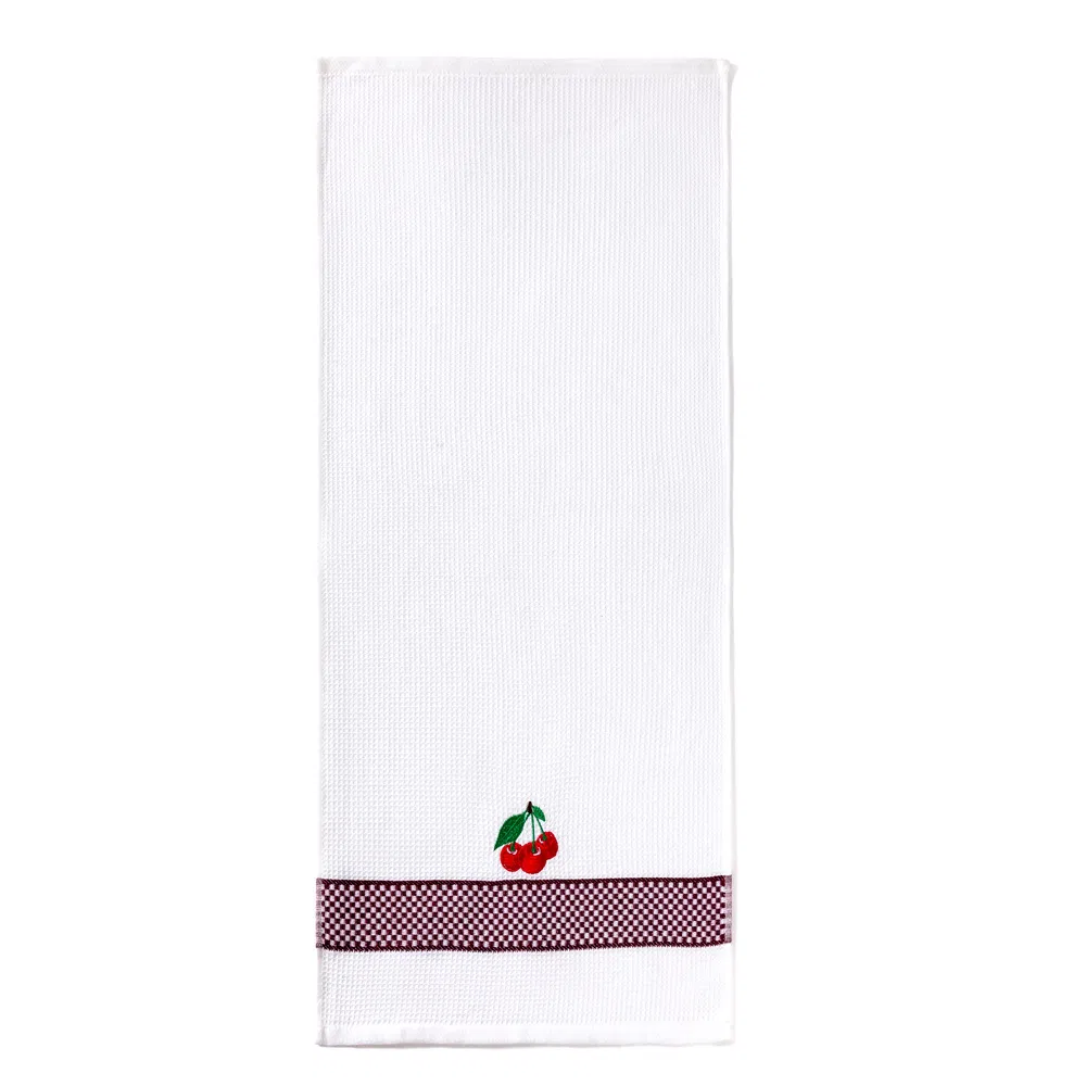 Soft Absorbent Cotton Waffle Hand Tea Towel Embroidered Logo Kitchen Dish Towels