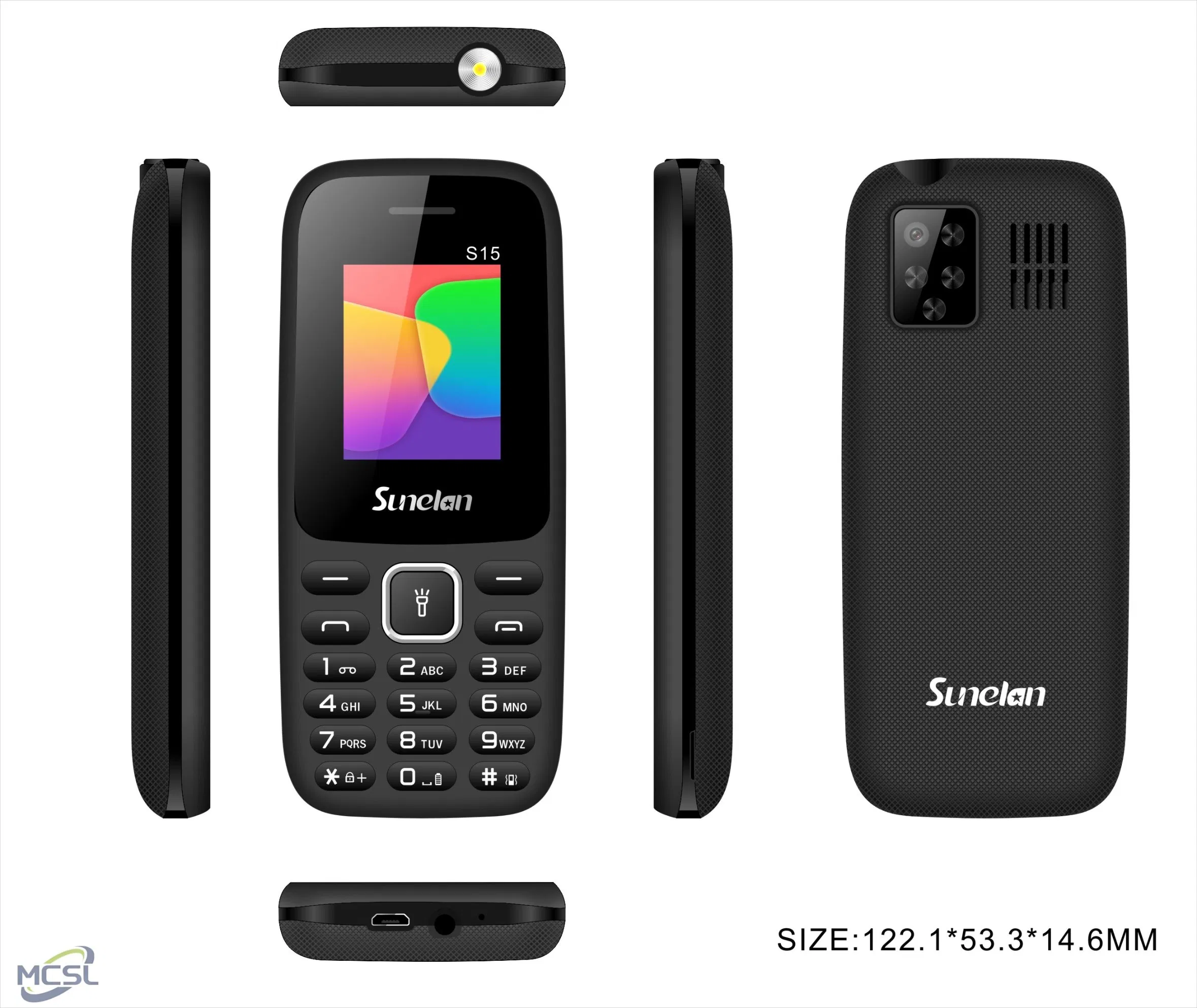 Кнопочный телефон Sunelan S15, 1.8 дюйма, 2 SIM