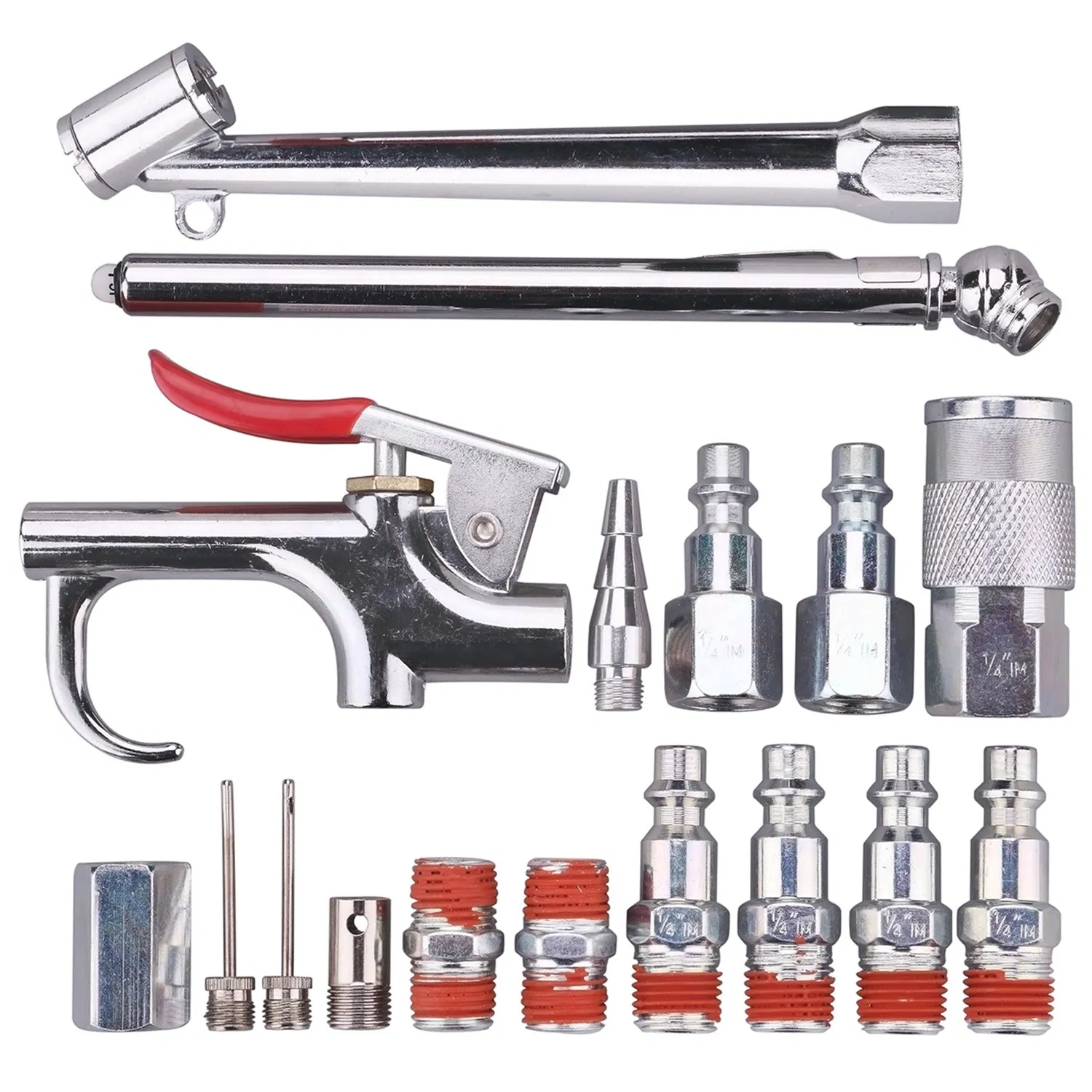 Air Blow Gun Kit Heavy Duty Seat Blow Gun Kit for Semi Truck Air Hose Air Nozzle Blow Gun Kit with Interchangeable Nozzles