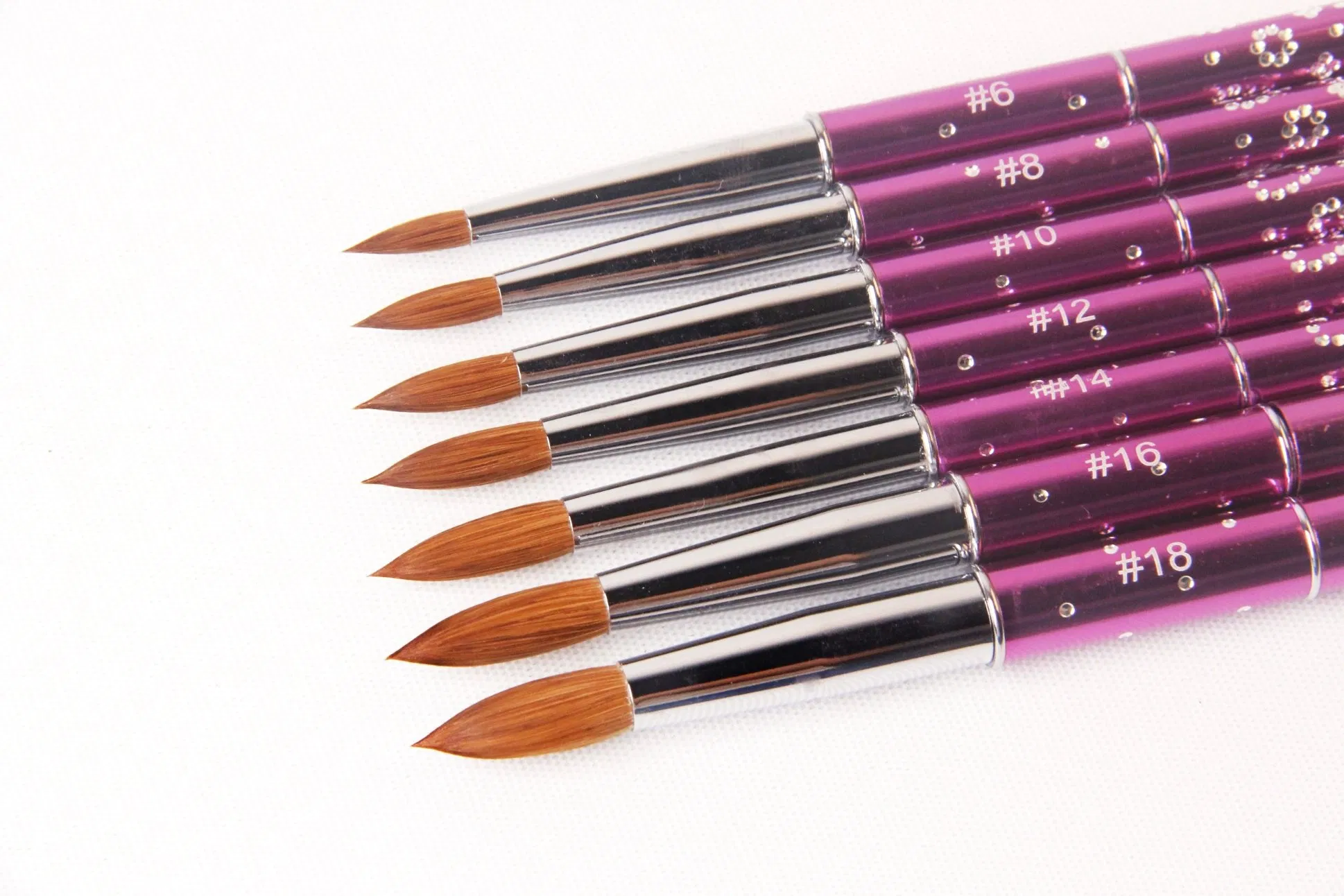 Professional 100% Kolinsky Nail Acrylic Brush Customized Handle Private Label Mink Hair Nail Brush Nail Acrylic Brush