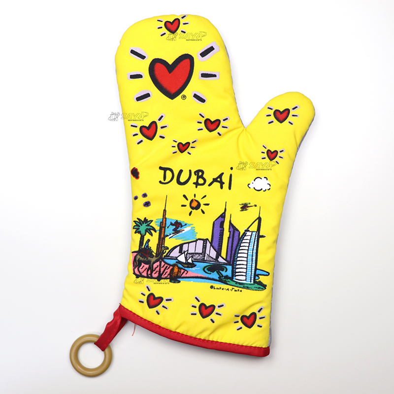 Customizable Souvenir Heat Resistant Cotton Oven Mitts Gloves for Kitchen Use