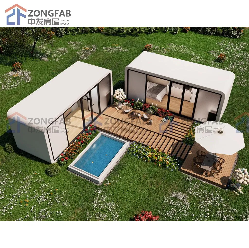 Camping Modular Design Customized Portable Mobile Modular Prefab Cabin Pod Apple House Home