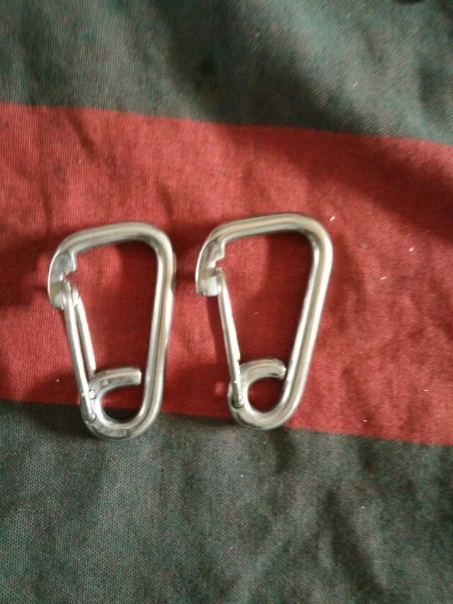 Multi Sizes 304 Stainless Steel Spring Carabiner Snap Keychain Hook