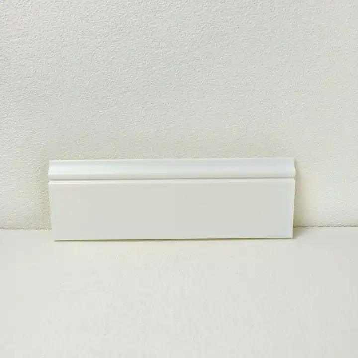 10cm PS Skirting Unique New Material with Transparent White Interior Waterproof Baseboard Flooring Accessories