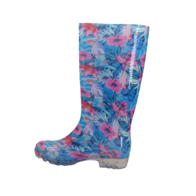 New Printed Waterproof PVC Outsole Knee Rain Work Boots Footwear Shoes
