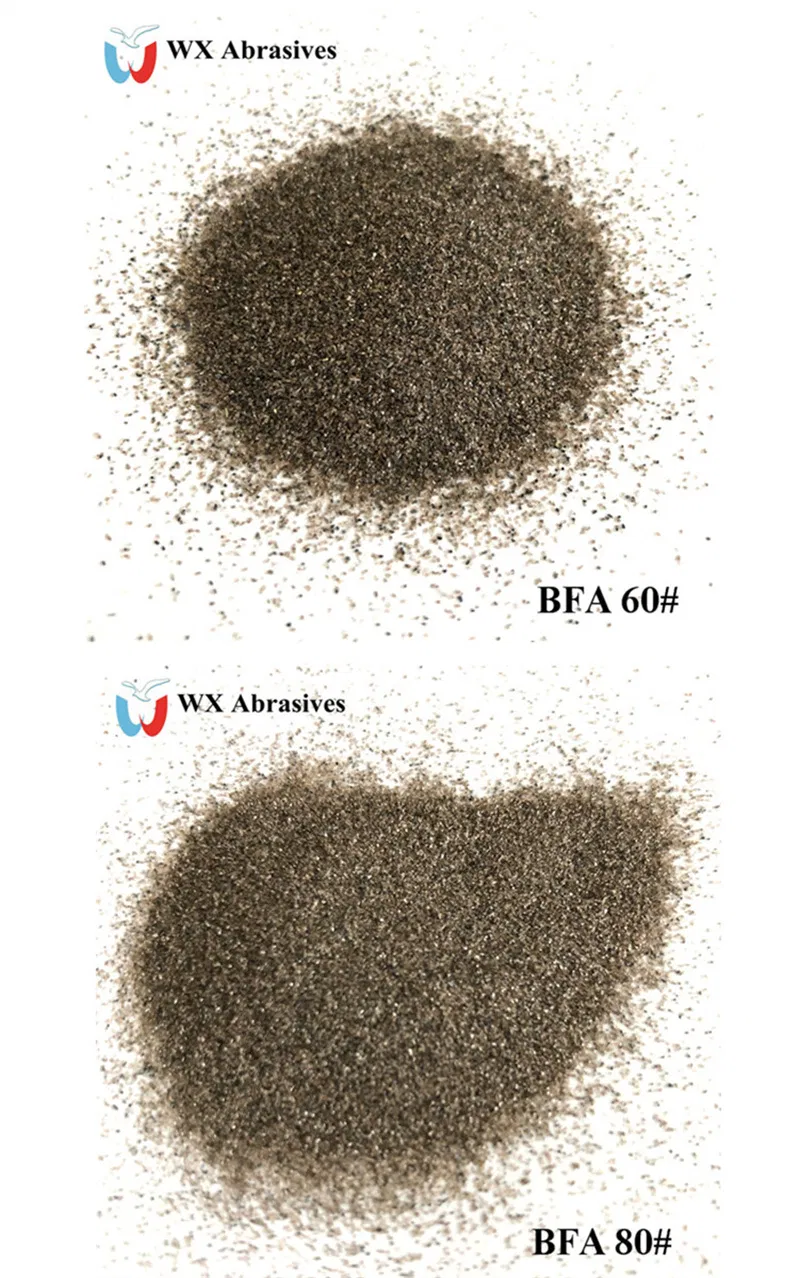 Коричневый порошок электрокорунда F60 для пескоструйки